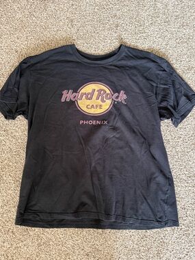 Hard Rock Cafe Kids Black Tee with Yellow & Pink Logo